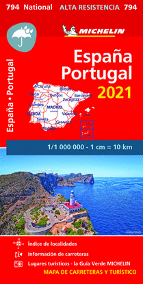 MAPA ESPAA- PORTUGAL 2021 1/1000000