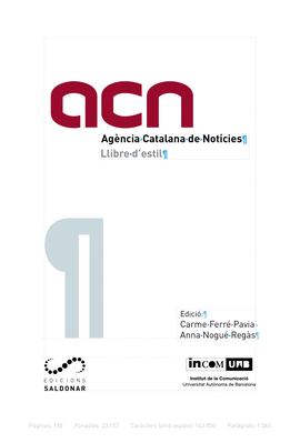 LLIBRE D'ESTIL DE L'ACN