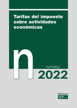 TARIFAS SOBRE EL IMPUESTO DE ACTIVIDADES ECONMICAS 2022