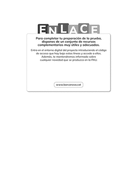 ENLACE. CATALU�A. 2027. LENGUA CASTELLANA Y LITERATURA. PAU