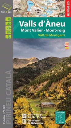 VALLS D'ANEU 1:25.000 -ALPINA MAPA+GUIA