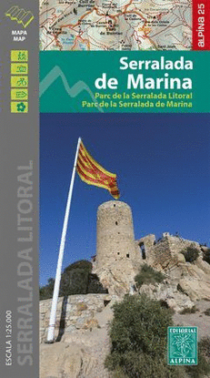 SERRALADA DE MARINA 1:25.000 PARC SERRALADA LITORAL -ALPINA