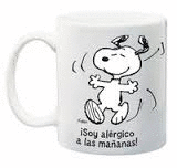 TAZA PEANUTS SNOOPY SOY ALERGICO A LAS MA�ANAS